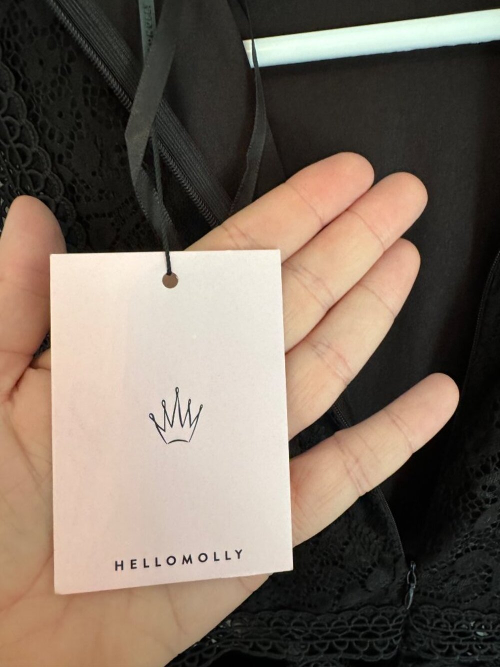 Hello Molly Black Lace Mini Dress Ruffle Cut Out Flutter Sleeves LBD NEW 2 Date - Picture 7 of 12